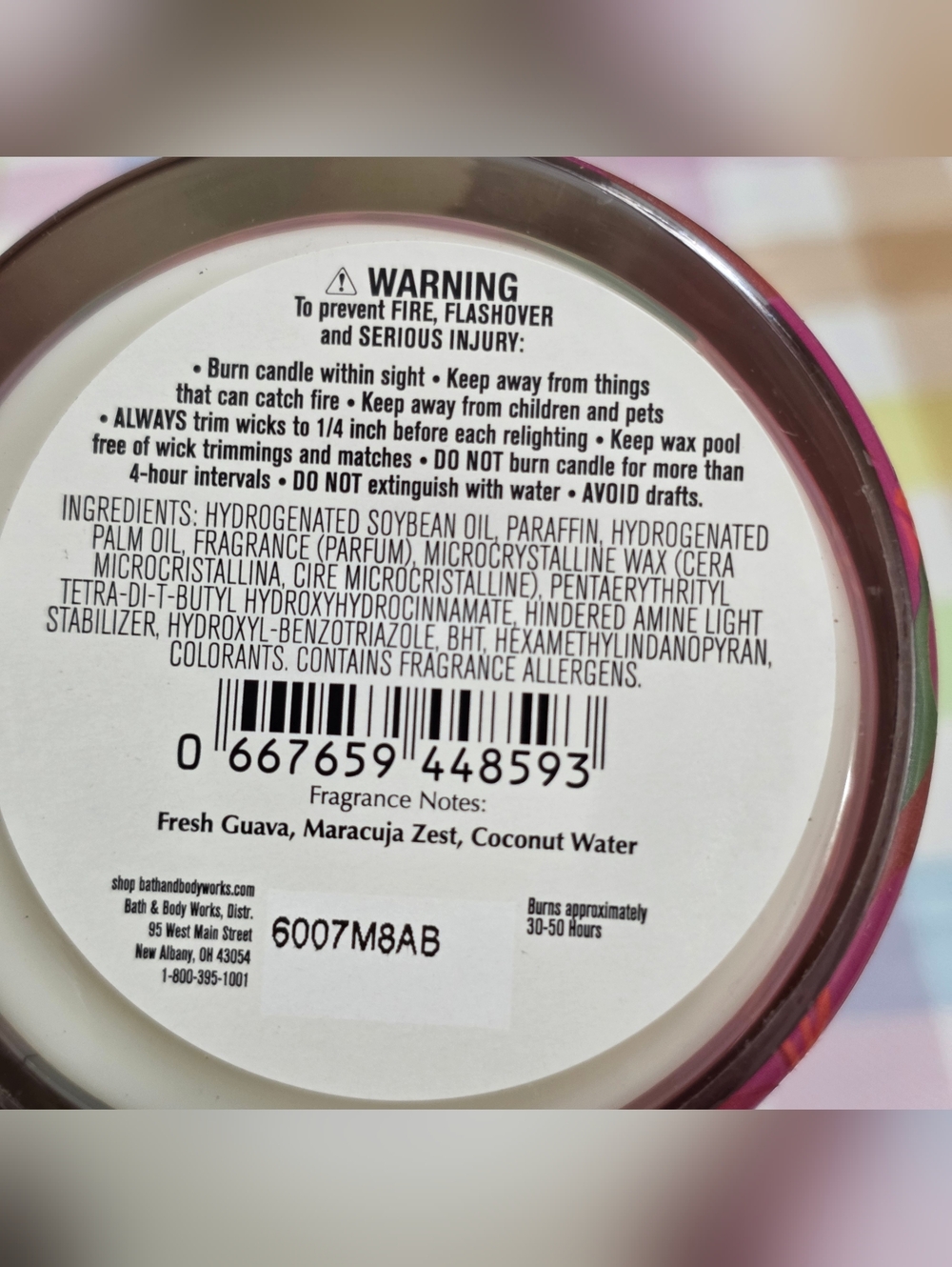 Bath & Body Works Viva Brazil Single Wick Tropical Candle 8oz NEW RARE - Picture 3 of 3